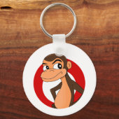 Chimp Cartoon Schlüsselanhänger (Vorderseite)