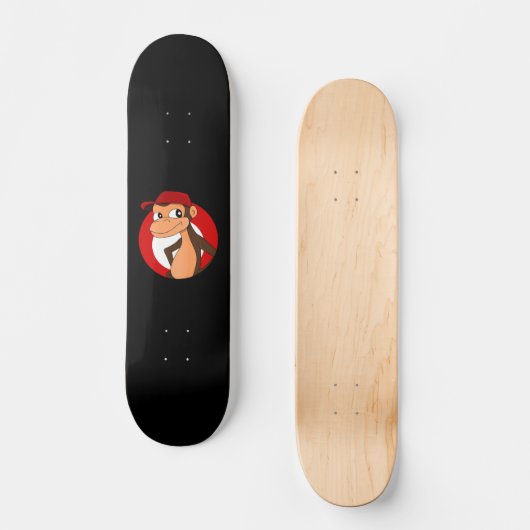 Chimp Cartoon Skateboard (Vorderseite)