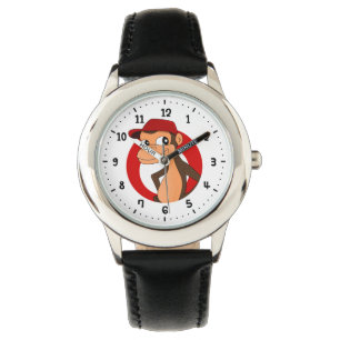 Chimp-Cartoon-Uhr Armbanduhr