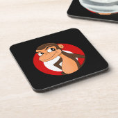 Chimp Cartoon Untersetzer (Linke Seite)