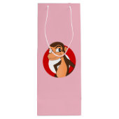 Chimp Cartoon Weinbeutel Geschenktüte Für Weinflaschen (Rückseite)