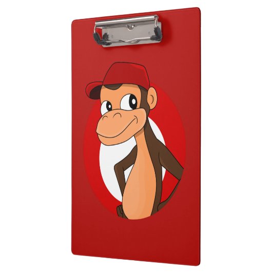 Chimp-Cartoon-Zwischenablage Klemmbrett (Links)