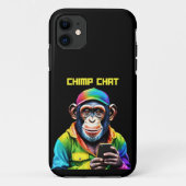 Chimp Chat-Schimpanse mit Telefon- Case-Mate iPhone Hülle (Rückseite)