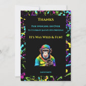 Chimp Chat-Schimpanse mit Telefon- Einladung (Vorderseite)