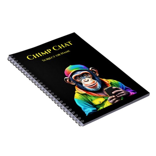 Chimp Chat-Schimpanse mit Telefon- Notizblock (Rechte Seite)