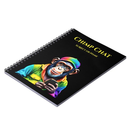Chimp Chat-Schimpanse mit Telefon- Notizblock (Linke Seite)