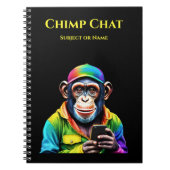 Chimp Chat-Schimpanse mit Telefon- Notizblock (Vorderseite)