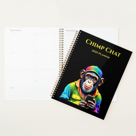 Chimp Chat-Schimpanse mit Telefon- Planer (Anzeige)