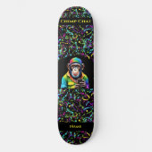 Chimp Chat-Schimpanse mit Telefon- Skateboard (Vorderseite)