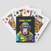 Chimp Chat-Schimpanse mit Telefon- Spielkarten (Rückseite)