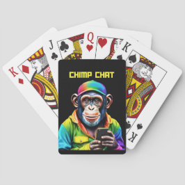 Chimp Chat-Schimpanse mit Telefon- Spielkarten
