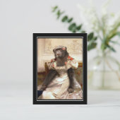 Chimp in Gown Postkarte (Stehend Vorderseite)