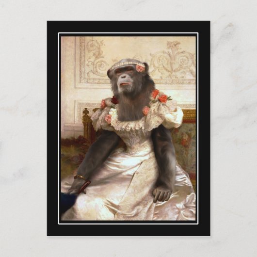 Chimp in Gown Postkarte (Vorderseite)