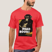 Chimp is reading books T-Shirt (Vorderseite)