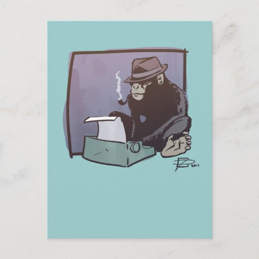 Chimp Kann Postkarte (Vorderseite)