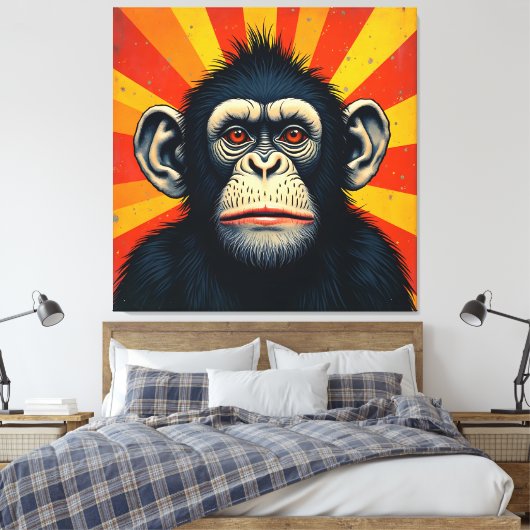 Chimp Leinwanddruck (Insitu (Schlafzimmer))