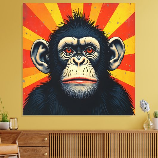 Chimp Leinwanddruck (Insitu (Wohnzimmer))