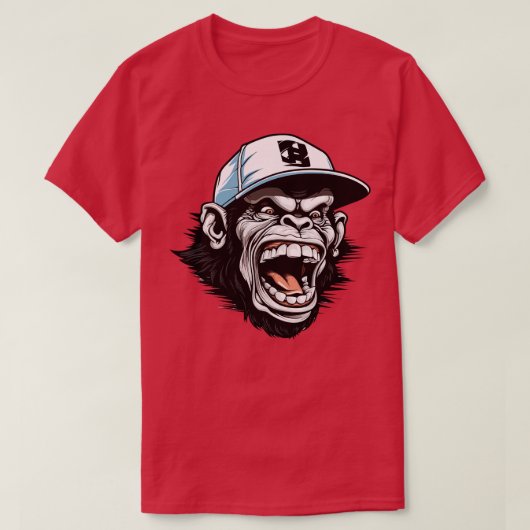 Chimp mit Baseballhut 1 T-Shirt (Design vorne)