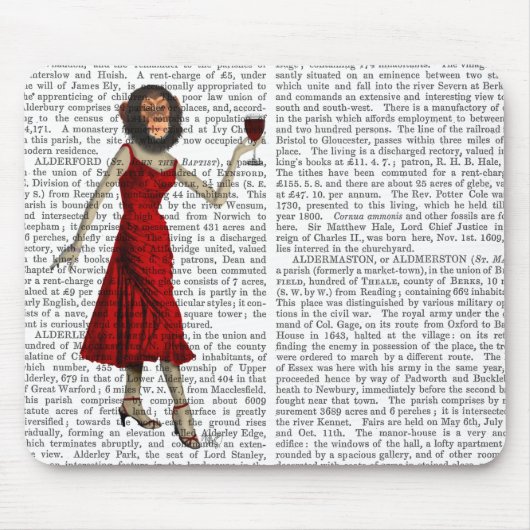 Chimp mit Wein Mousepad (Vorne)