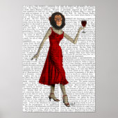 Chimp mit Wein Poster (Vorne)