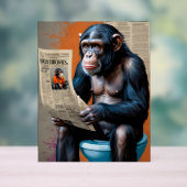 Chimp on the Throne - Royal Pop Art with Strikin Acrylschild (Neutral)