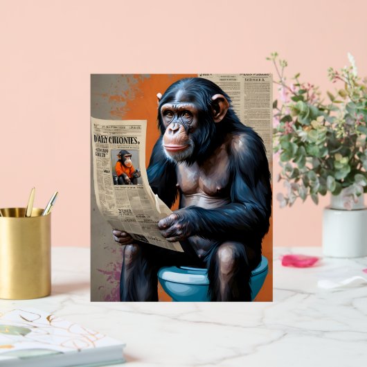 Chimp on the Throne - Royal Pop Art with Strikin Acrylschild (Hochzeit)