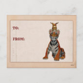 CHIMP & OWL VALENTINE'S Postcard Feiertagspostkarte (Rückseite)