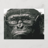 Chimp Reading Postkarte (Vorderseite)