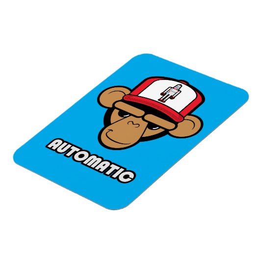 Chimp-Roboterhutmagnet Magnet (Linke Seite)