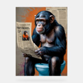 Chimp Royalty on the Throne" - Einzigartige Tierku Acrylschild (Vorderseite)