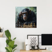 Chimp Schach Game Poster (Heimbüro)