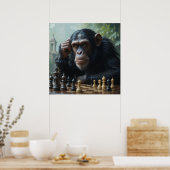 Chimp Schach Game Poster (Küche)