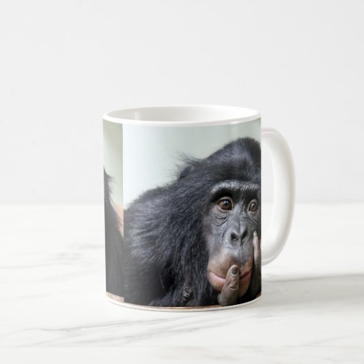 Chimp Schimpanse MONKEY Gesichtsbecher mit Tasse (VorderseiteRechts)