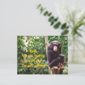 Chimp Spaß Postkarte (Stehend Vorderseite)