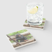 Chimpanzee 001 steinuntersetzer (Seitenansicht)
