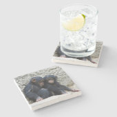 Chimpanzee 002 steinuntersetzer (Seitenansicht)