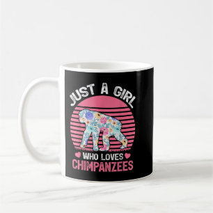 Chimpanzee Animal Lover Nur ein Mädchen, das Chim  Kaffeetasse