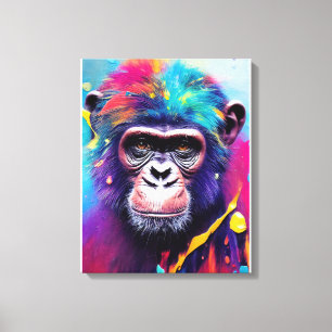 Chimpanzee Ape Animal Discovery Adventure Nature Leinwanddruck