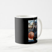 Chimpanzee Basketball Affe Funny Graphic Kaffeetasse (VorderseiteRechts)