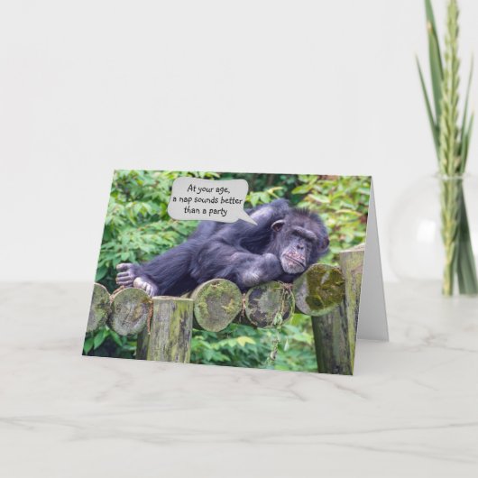 Chimpanzee Birthday Spaß Karte (Vorderseite)