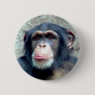 Chimpanzee Button