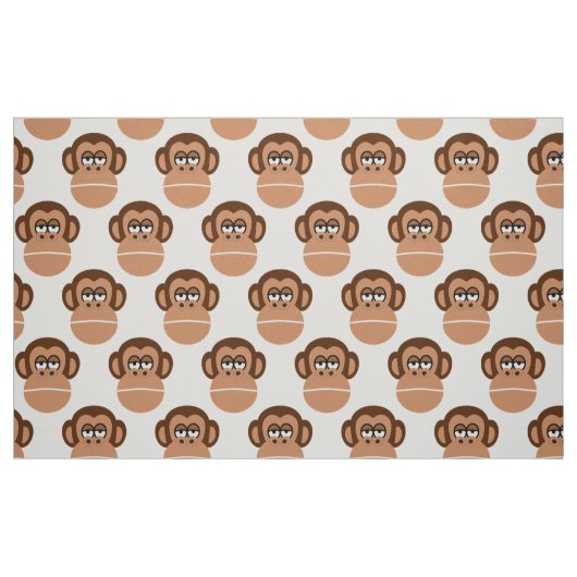 Chimpanzee Cartoon Stoff (Fat Quarter (45,7 x 55,9 cm))