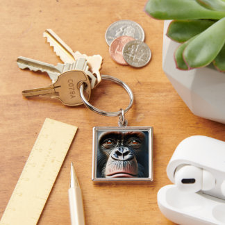 Chimpanzee Cute Monkey Save The Chimps Ape Schlüsselanhänger