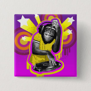Chimpanzee DJ Button
