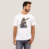 Chimpanzee DJ T-Shirt – Funky Music Monkey Tee (Vorne ganz)