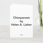 Chimpanzee Feiertagskarte (Rückseite)
