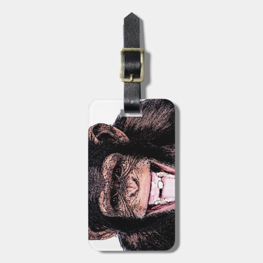 Chimpanzee Gepäckanhänger (Vorderseite vertikal)