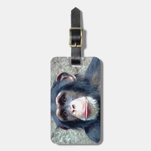 Chimpanzee Gepäckanhänger (Vorderseite vertikal)