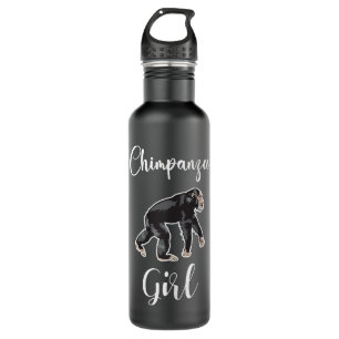Chimpanzee Girl Monkey Chimpanzee Lover I Liebe Ch Edelstahlflasche