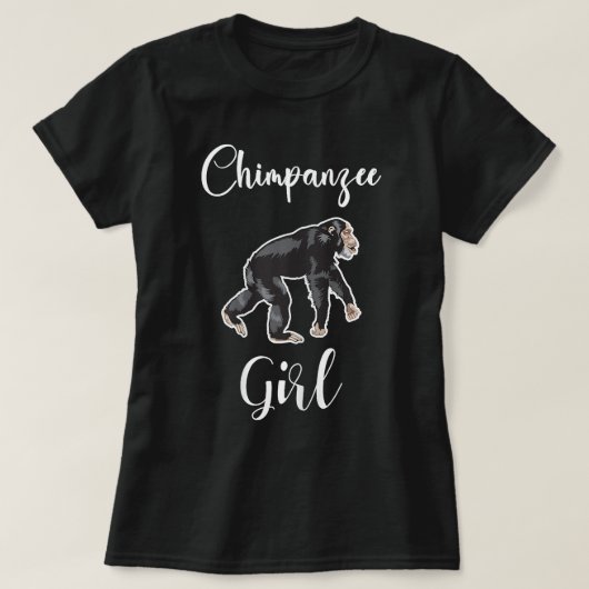 Chimpanzee Girl Monkey Chimpanzee Lover I Liebe Ch T-Shirt (Design vorne)